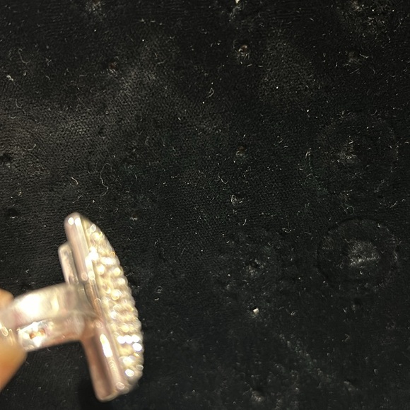 Rectangular Pavé Cubic Zirconia Sterling Silver Ring-Boutique - Picture 8 of 8